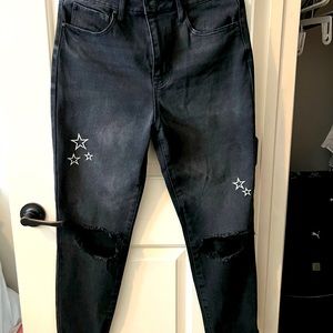 Black ripped jeans